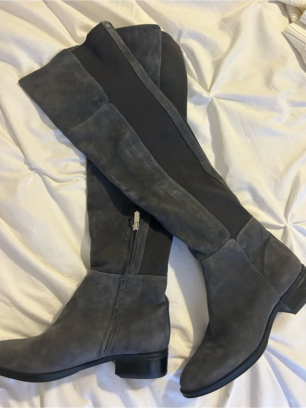 Sam Edelman Gray Over-the-Knee Suede Boots